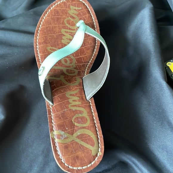 Sam Edelman mint green cork Romy wedge sandals NWOB sole is grip silicone Sz 8.5 - Picture 10 of 10